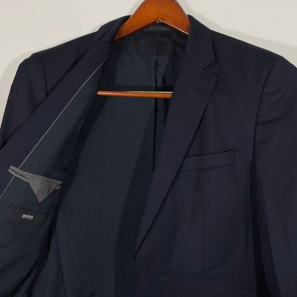 Hugo Boss Super 100s Johnstons Lenon Virginwool Blazer Mens Size 38R Black Reda - Picture 4 of 11